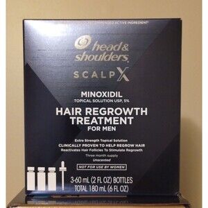 Minoxidil Hair Regrowth Treatment 5% Head and Shoulders ScalpX 3 Month EXP 12/25